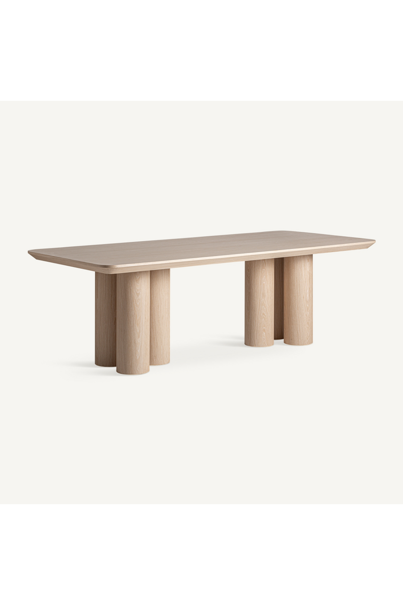 Beige Oak Rectangular Dining Table | Vical Home Prayssac | Woodfurniture.com