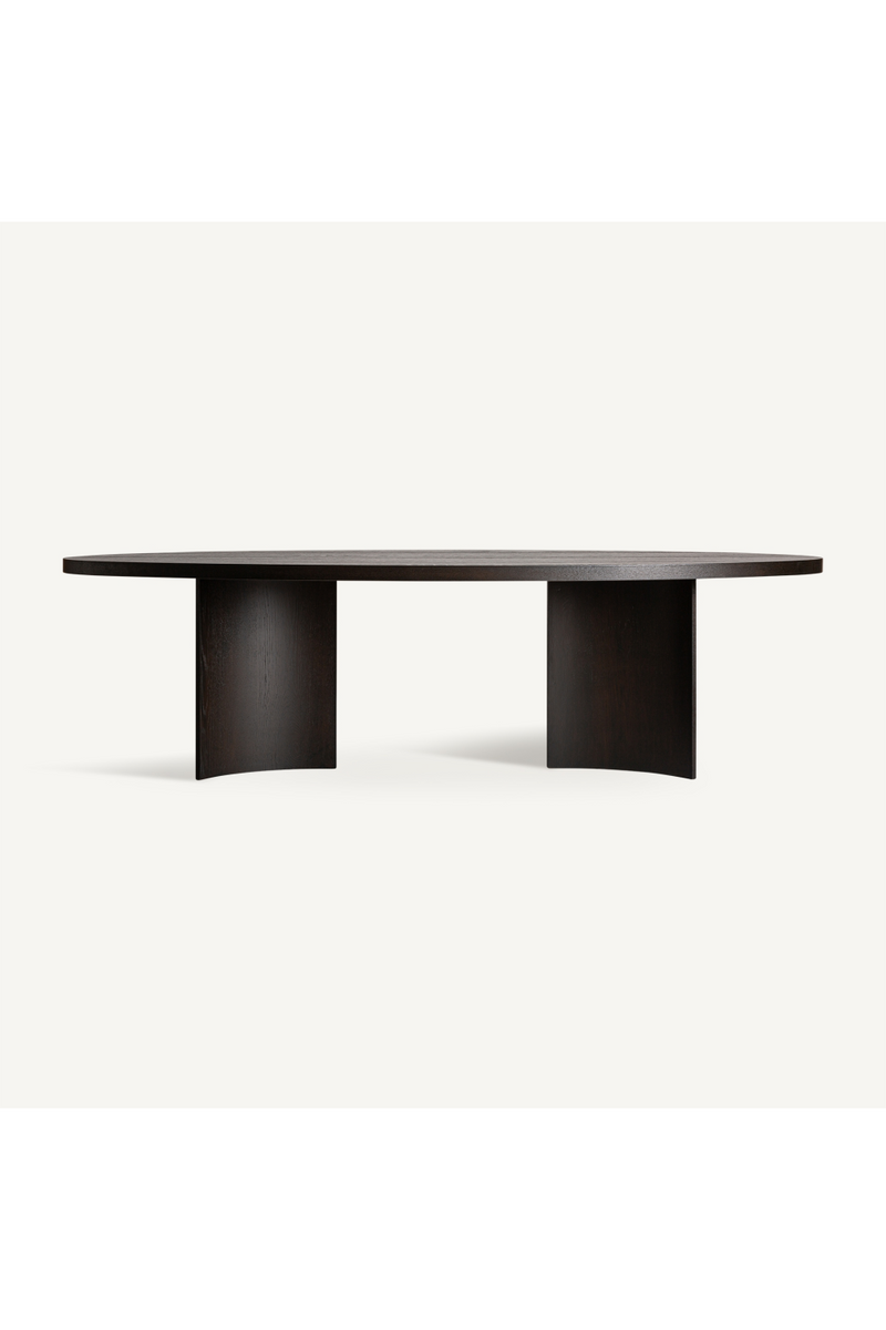 Brown Oak Oval Dining Table | Vical Home Neuvic | Woodfurniture.com