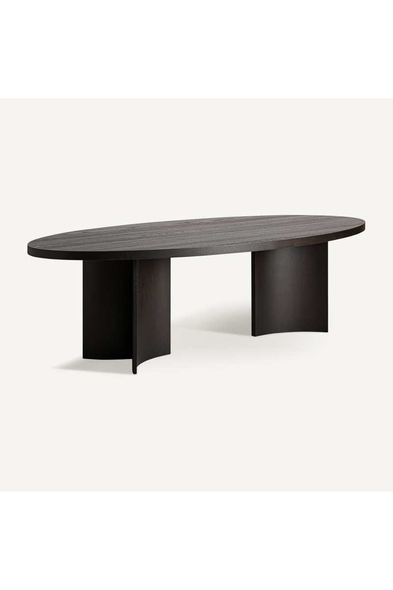 Brown Oak Oval Dining Table | Vical Home Neuvic | Woodfurniture.com