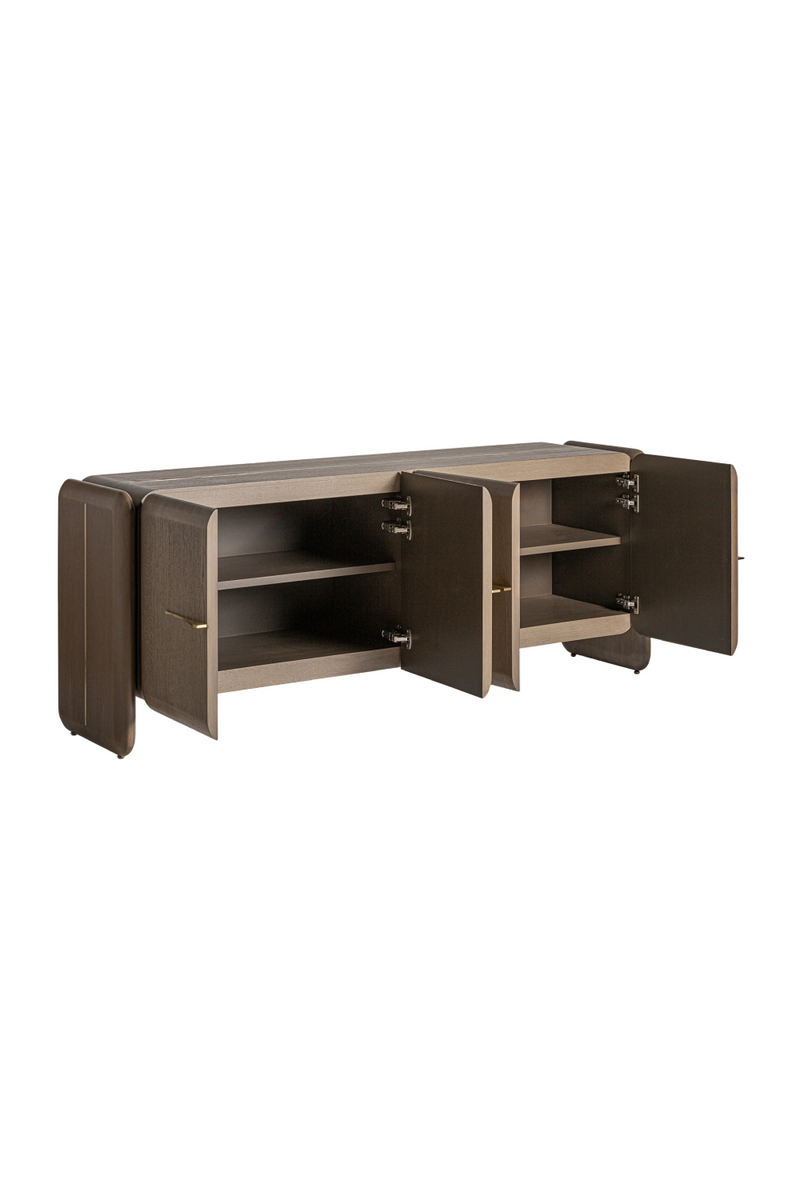 Brown Oak 4-Door Sideboard | Vical Home Ussel | Woodfurniture.com