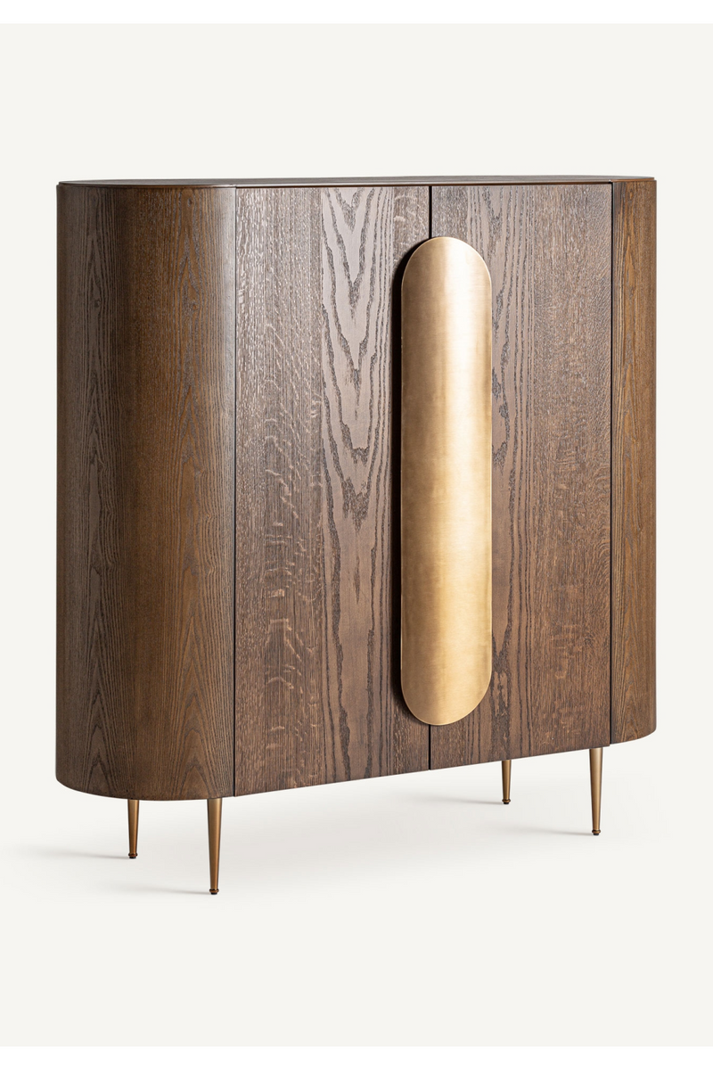 Brown Oak Art Deco Cabinet | Vical Home Treignac | Woodfurniture.com