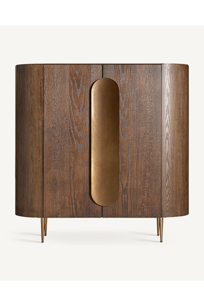 Brown Oak Art Deco Cabinet | Vical Home Treignac | Woodfurniture.com