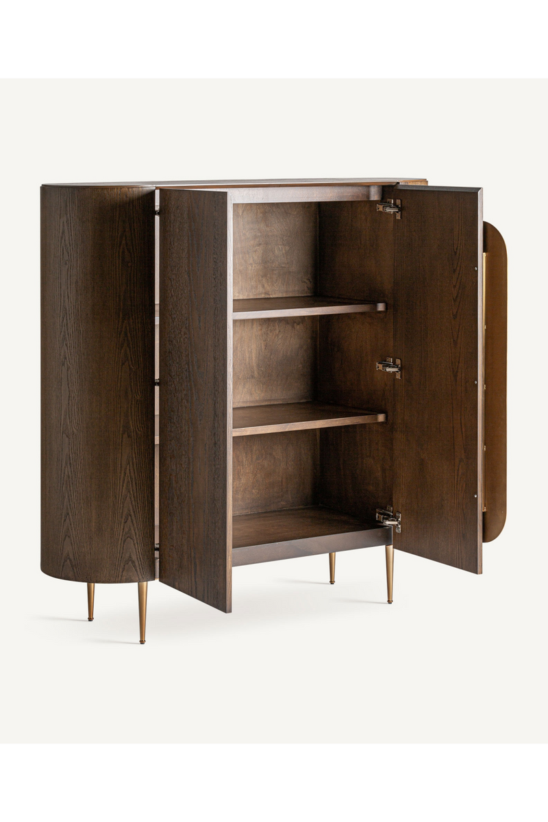 Brown Oak Art Deco Cabinet | Vical Home Treignac | Woodfurniture.com