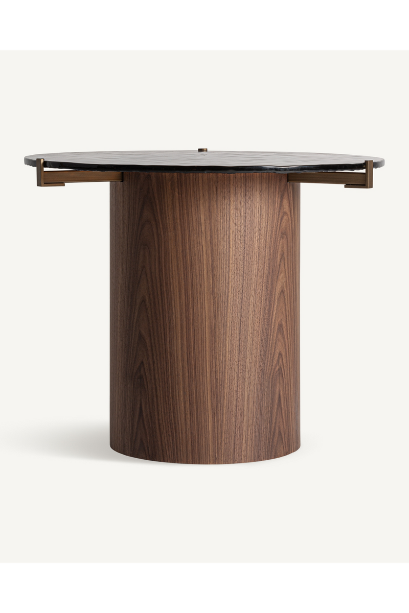 Brown Pedestal Side Table | Vical Home Giswil | Woodfurniture.com