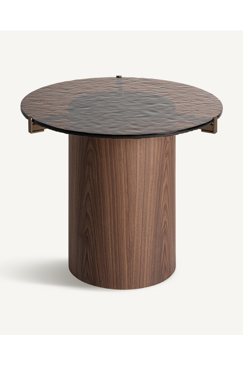 Brown Pedestal Side Table | Vical Home Giswil | Woodfurniture.com