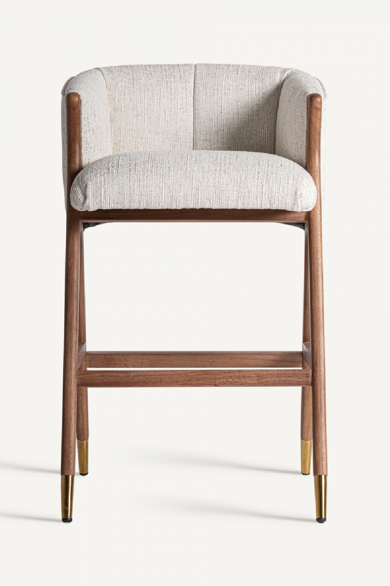 Beige Curved Bar Stool | Vical Home Douze | Woodfurniture.com