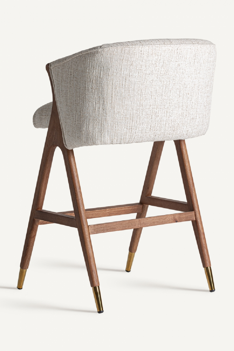 Beige Curved Bar Stool | Vical Home Douze | Woodfurniture.com