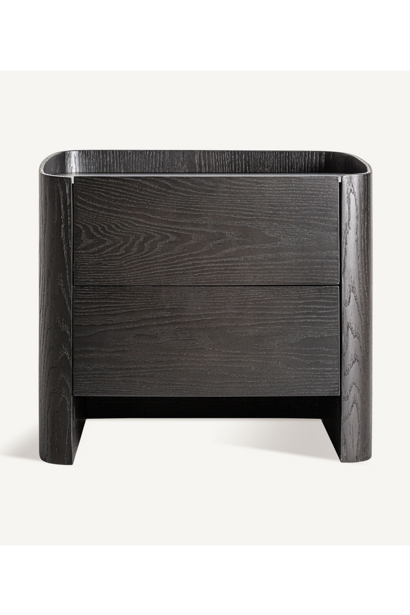 Black 2-Drawer Nightstand | Vical Home Wolfach | Woodfurniture.com