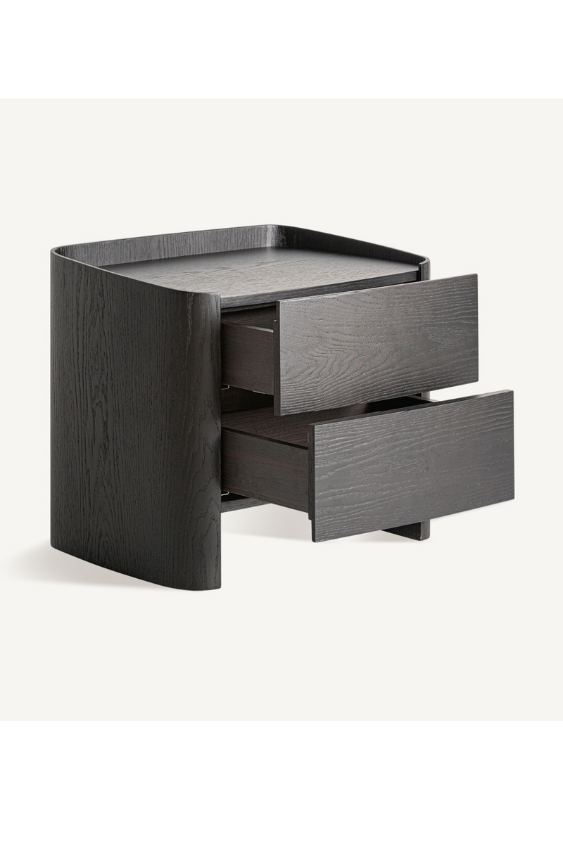 Black 2-Drawer Nightstand | Vical Home Wolfach | Woodfurniture.com