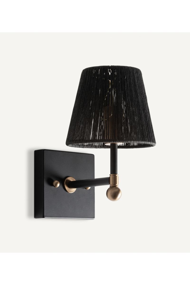 Black Rope Wall Lamp | Vical Home Gael | Woodfurniture.com