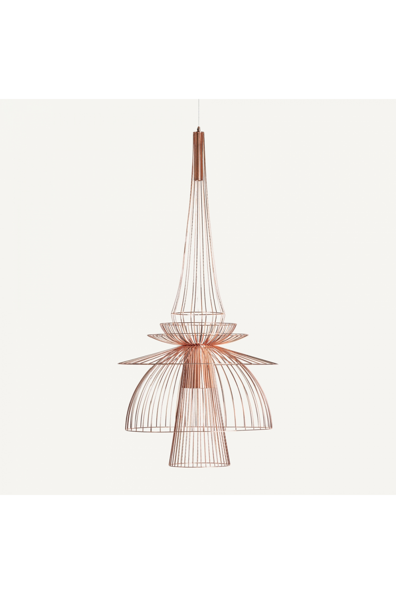 Copper Art Deco Chandelier | Vical Home | Woodfurniture.com