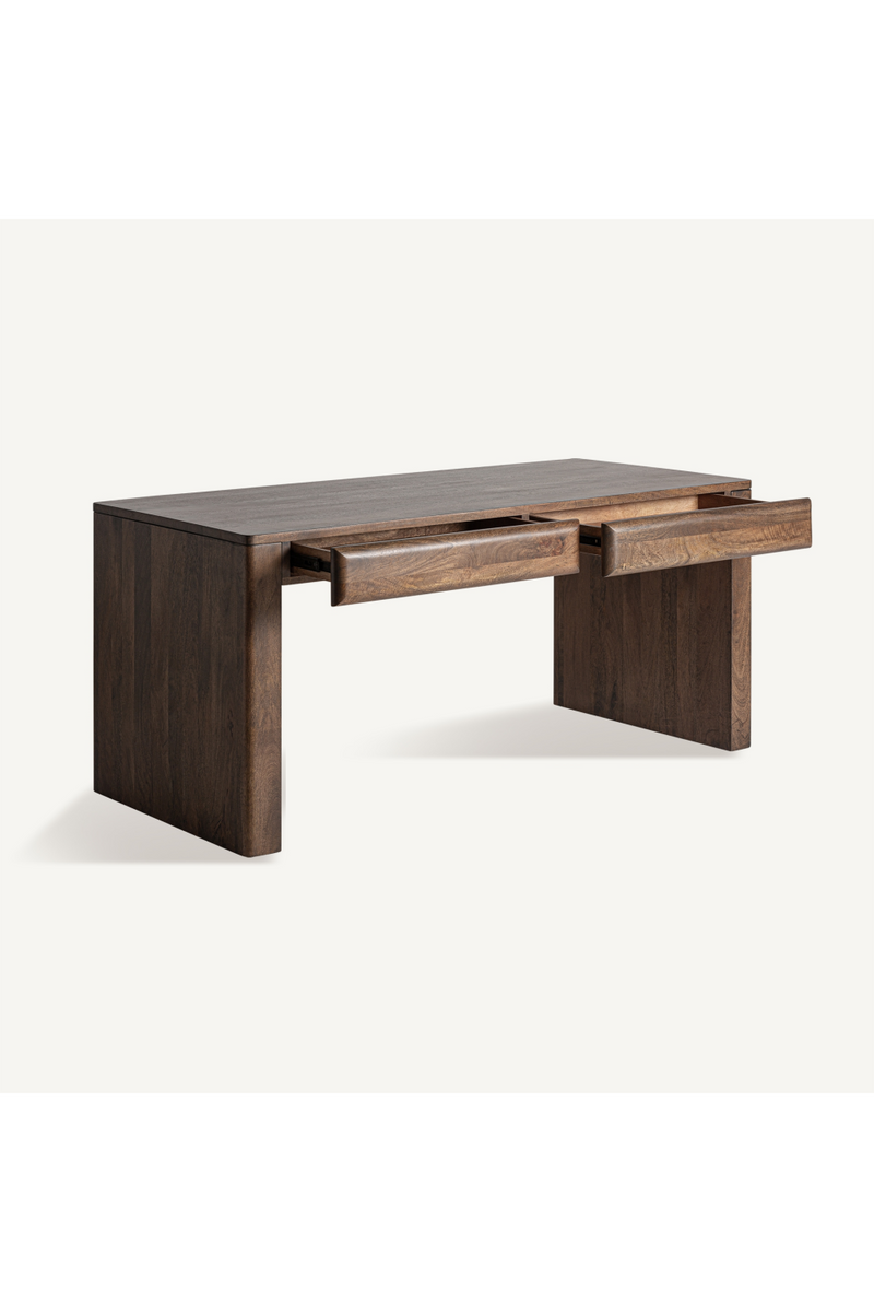 Mango Wood 2-Drawer Desk | Vical Home Gibles | Woodfurniture.com