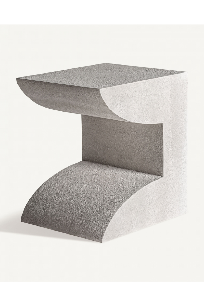 White Cement Side Table | Vical Home Trim | Woodfurniture.com