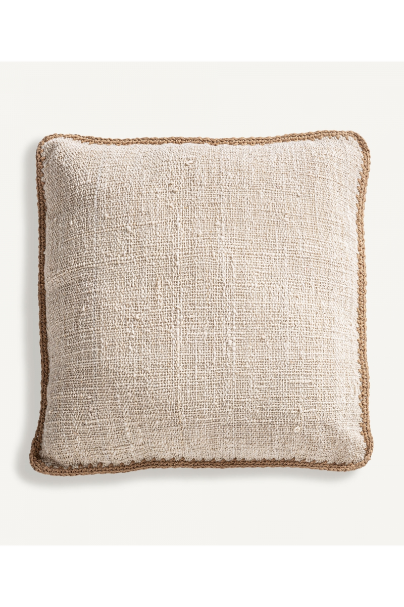 Brown Woven Cotton Cushion | Vical Home Serun | Woodfurniture.com