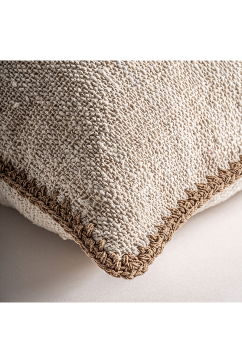 Brown Woven Cotton Cushion | Vical Home Serun | Woodfurniture.com