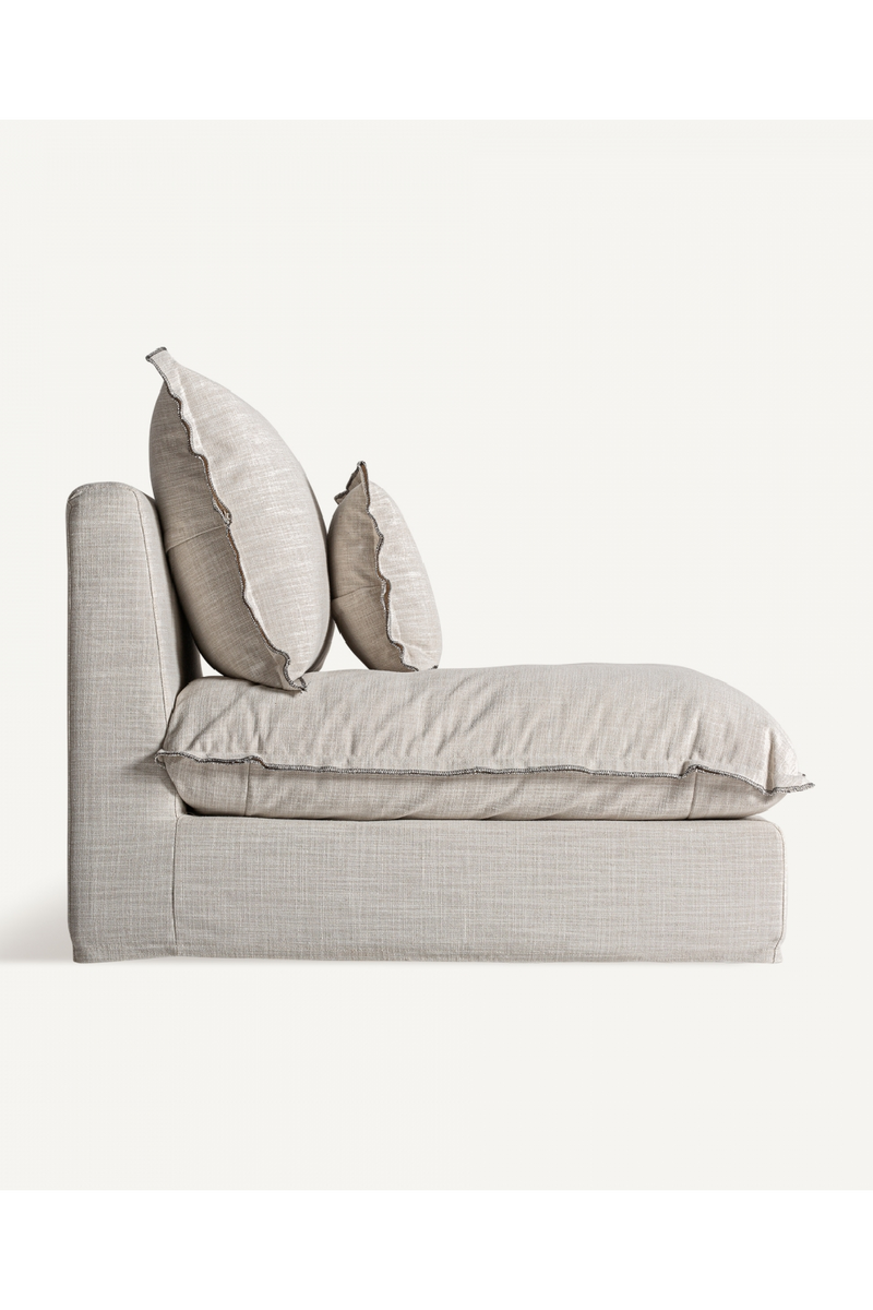 Off White Flanged Central Sofa | Vical Home Bief | Woodfurniture.com