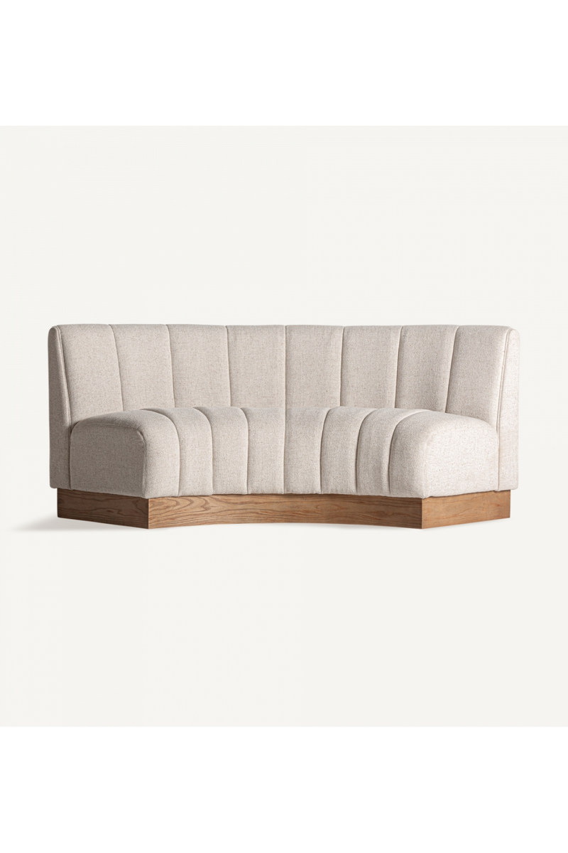 Beige Channeled Central Sofa | Vical Home Lurcy | Woodfurniture.com