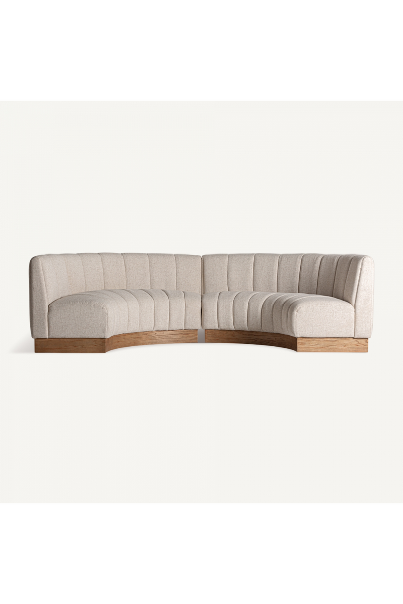 Beige Channeled Central Sofa | Vical Home Lurcy | Woodfurniture.com