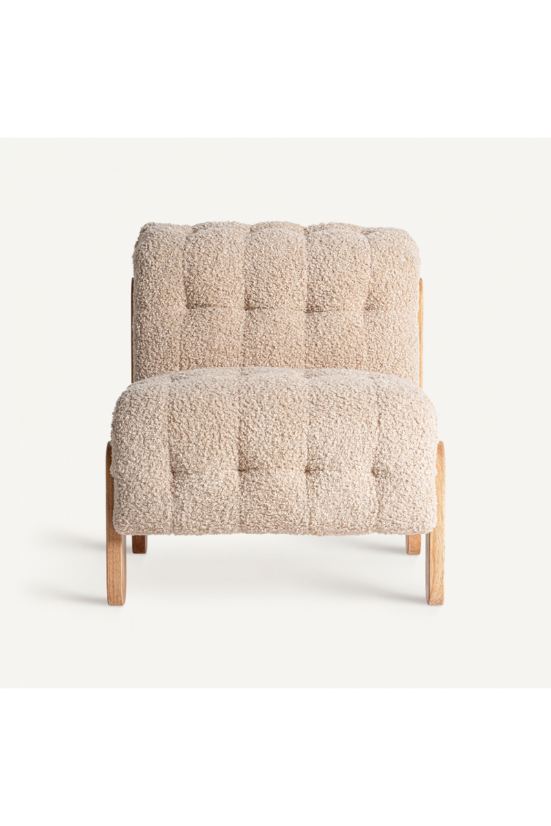 Beige Tufted Lounge Chair | Vical Home Neyprat | Woodfurniture.com