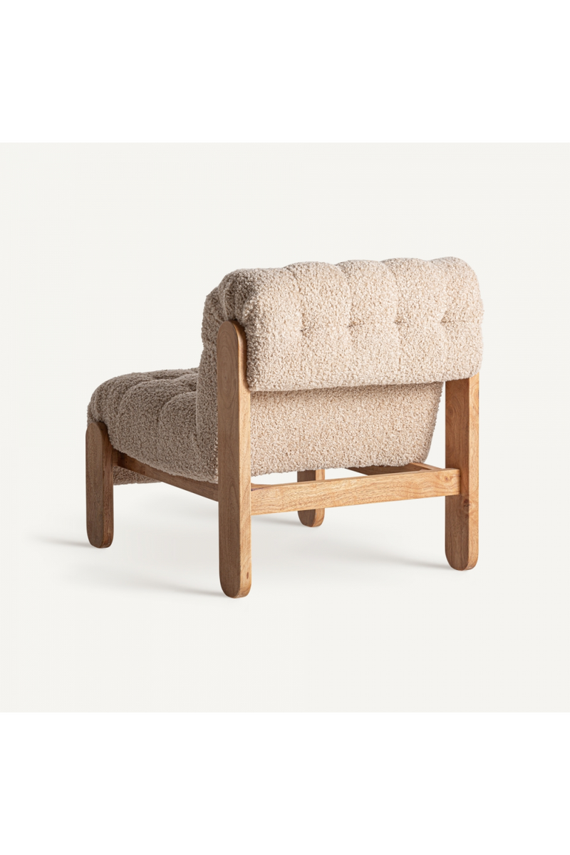 Beige Tufted Lounge Chair | Vical Home Neyprat | Woodfurniture.com