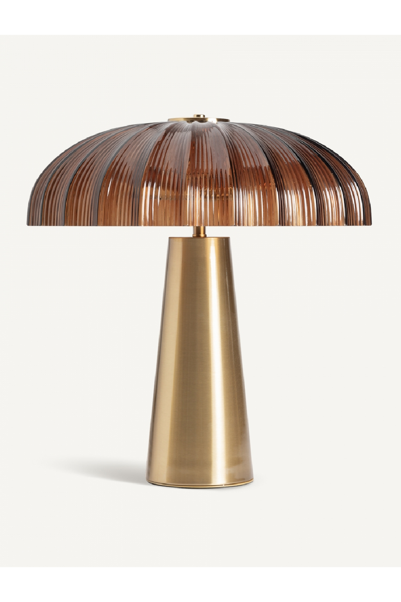 Reeded Brown Glass Table Lamp | Vical Home | Woodfurniture.com