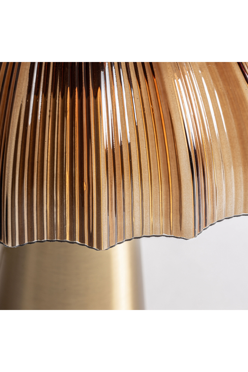 Reeded Brown Glass Table Lamp | Vical Home | Woodfurniture.com