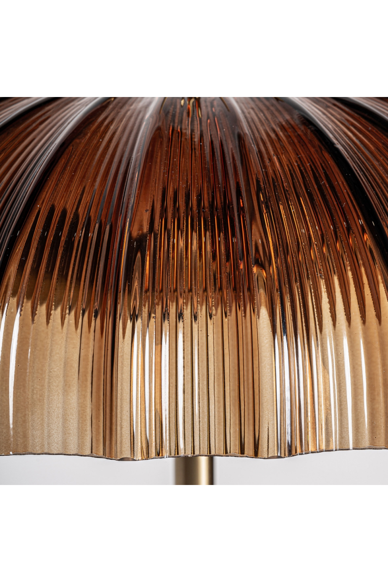 Reeded Brown Glass Floor Lamp | Vical Home | Woodfurniture.com