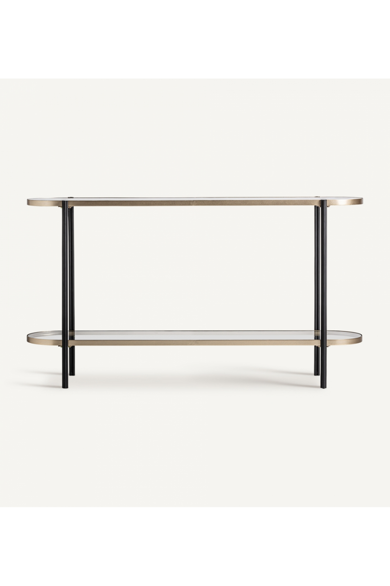 Crystal Top Console Table | Vical Home Lans | Woodfurniture.com