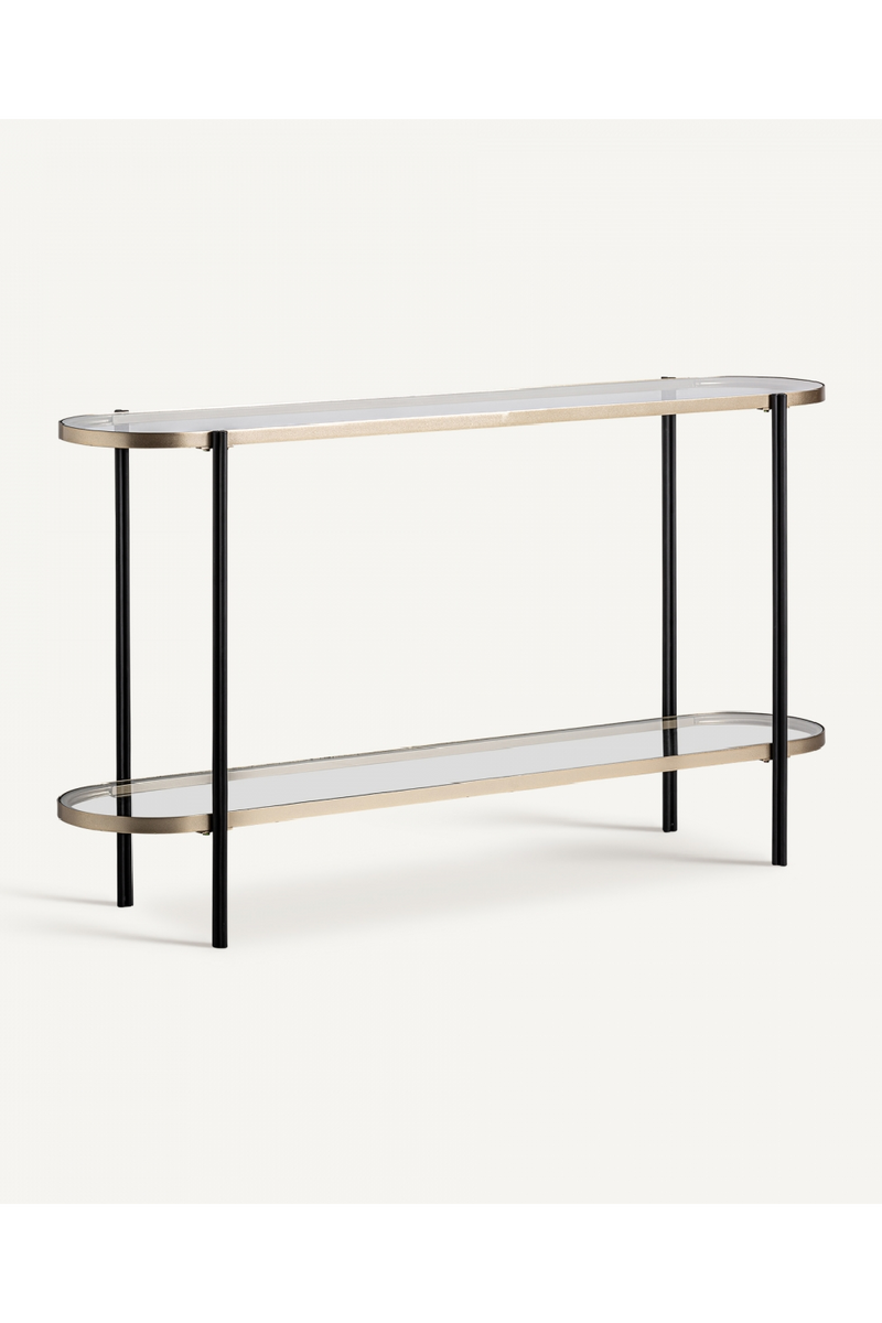 Crystal Top Console Table | Vical Home Lans | Woodfurniture.com