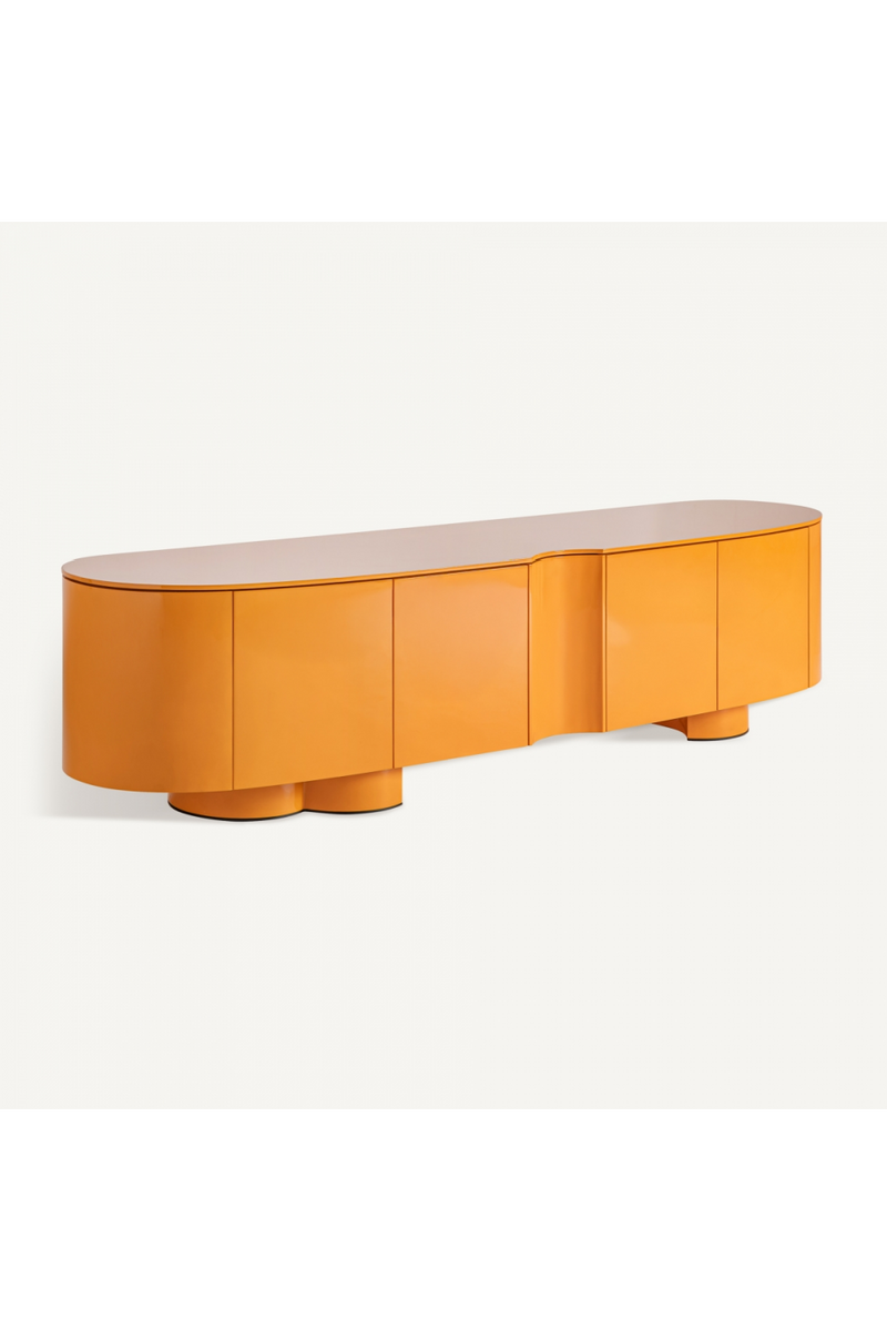 Orange 4-Door Media Unit | Vical Home Mirkov | Woodfurniture.com