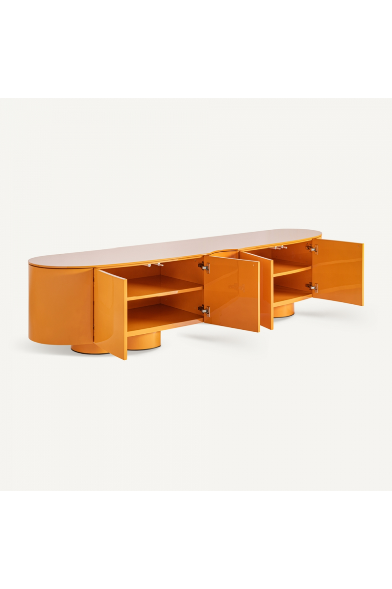 Orange 4-Door Media Unit | Vical Home Mirkov | Woodfurniture.com