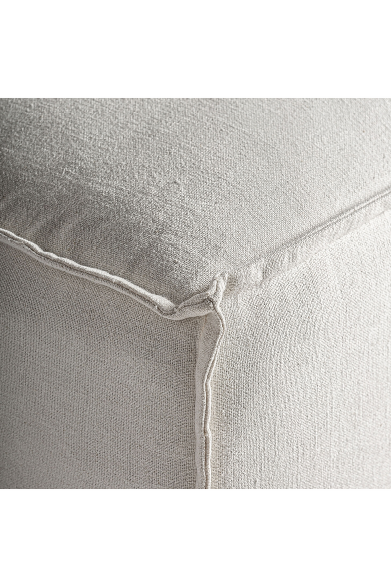 White Linen Right Corner Sofa | Vical Home Virolle | Woodfurniture.com