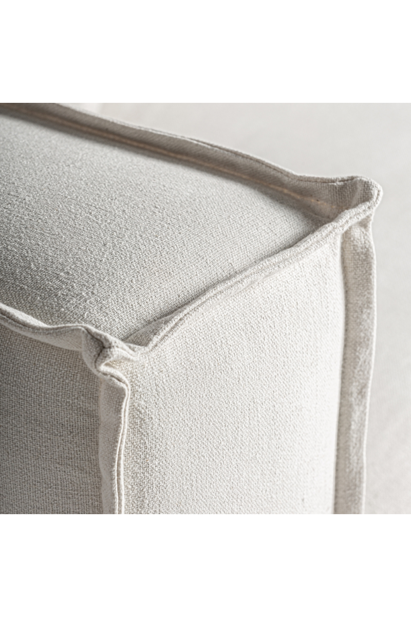 White Linen Left Corner Sofa | Vical Home Virolle | Woodfurniture.com