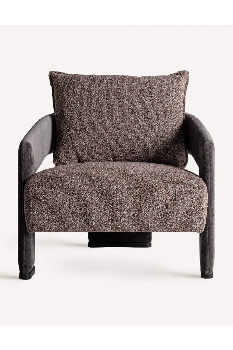 Brown Padded Lounge Armchair | Vical Home Brakel | Woodfurniture.com