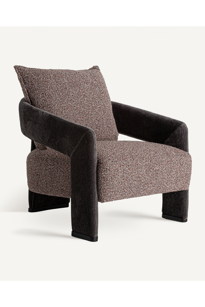 Brown Padded Lounge Armchair | Vical Home Brakel | Woodfurniture.com