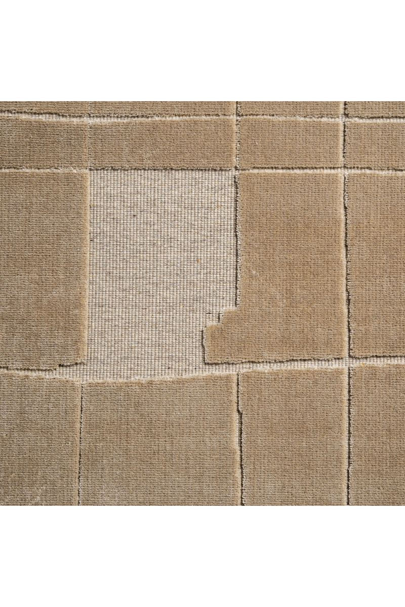 Beige Patched Area Rug 9'5" x 6'5" | Vical Home Ivana | Woodfurniture.com