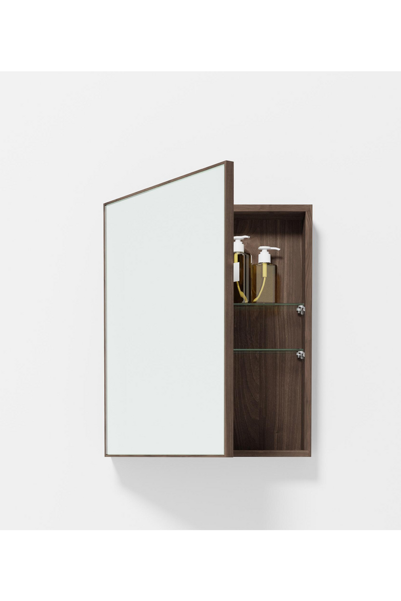 Walnut Bathroom Mirror Cabinet | Wireworks Slimeline | Woodfurniture.com