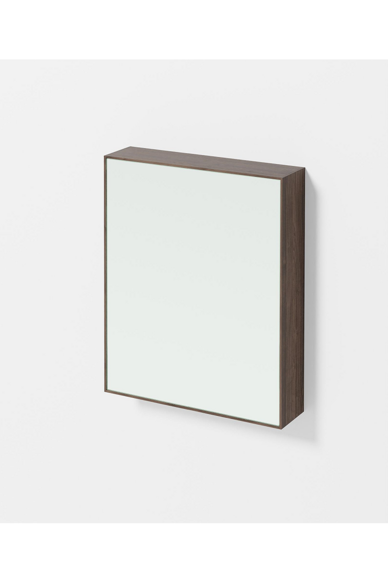 Walnut Bathroom Mirror Cabinet | Wireworks Slimeline | Woodfurniture.com