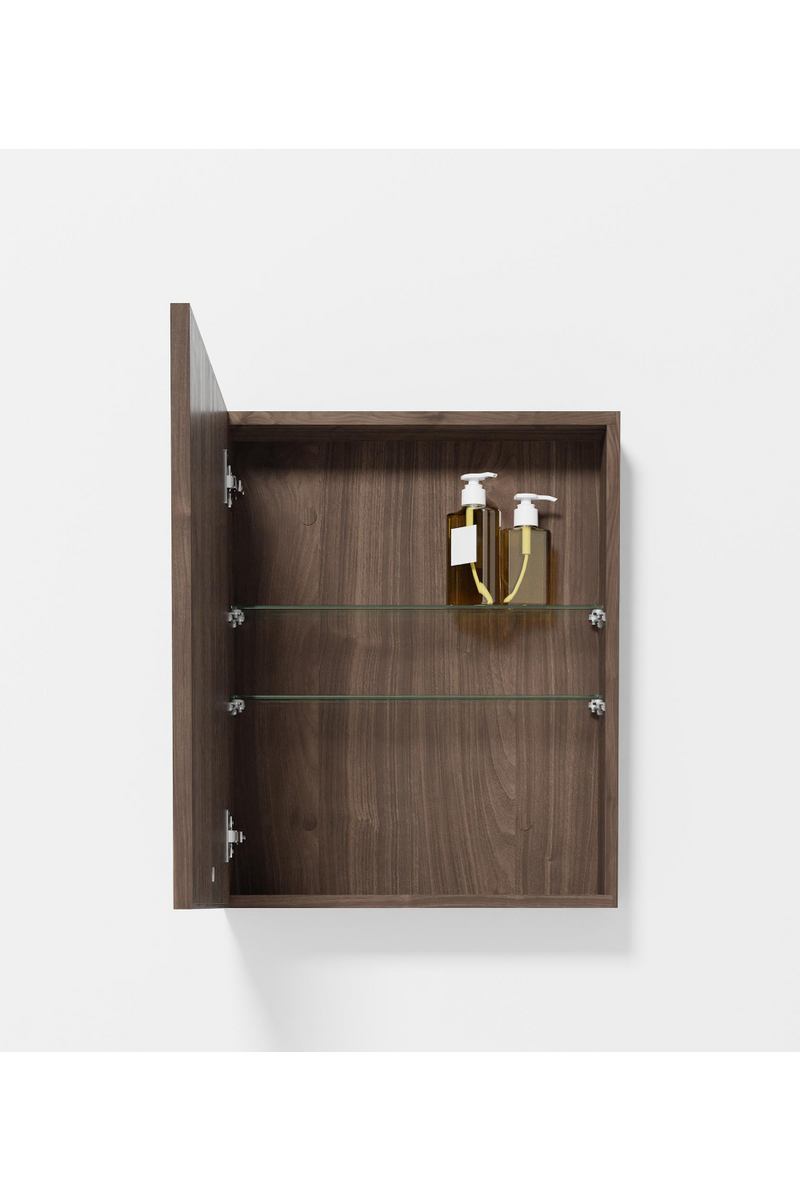 Walnut Bathroom Mirror Cabinet | Wireworks Slimeline | Woodfurniture.com