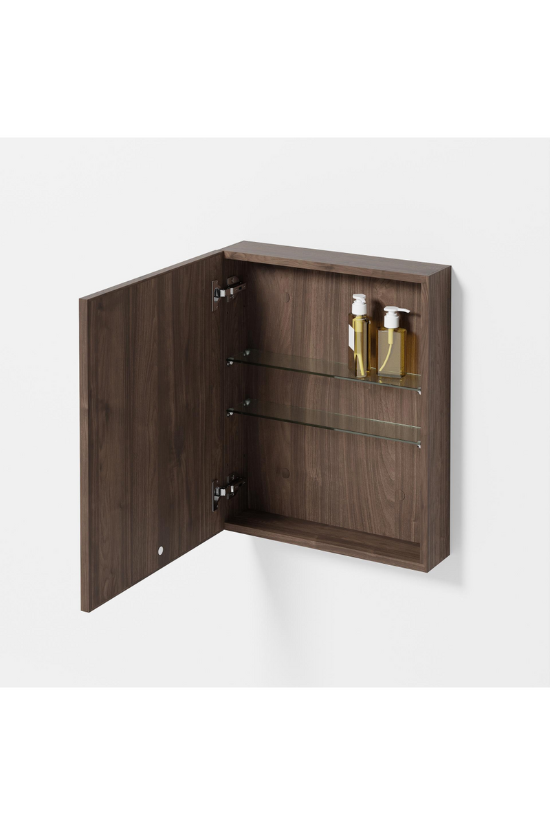 Walnut Bathroom Mirror Cabinet | Wireworks Slimeline | Woodfurniture.com