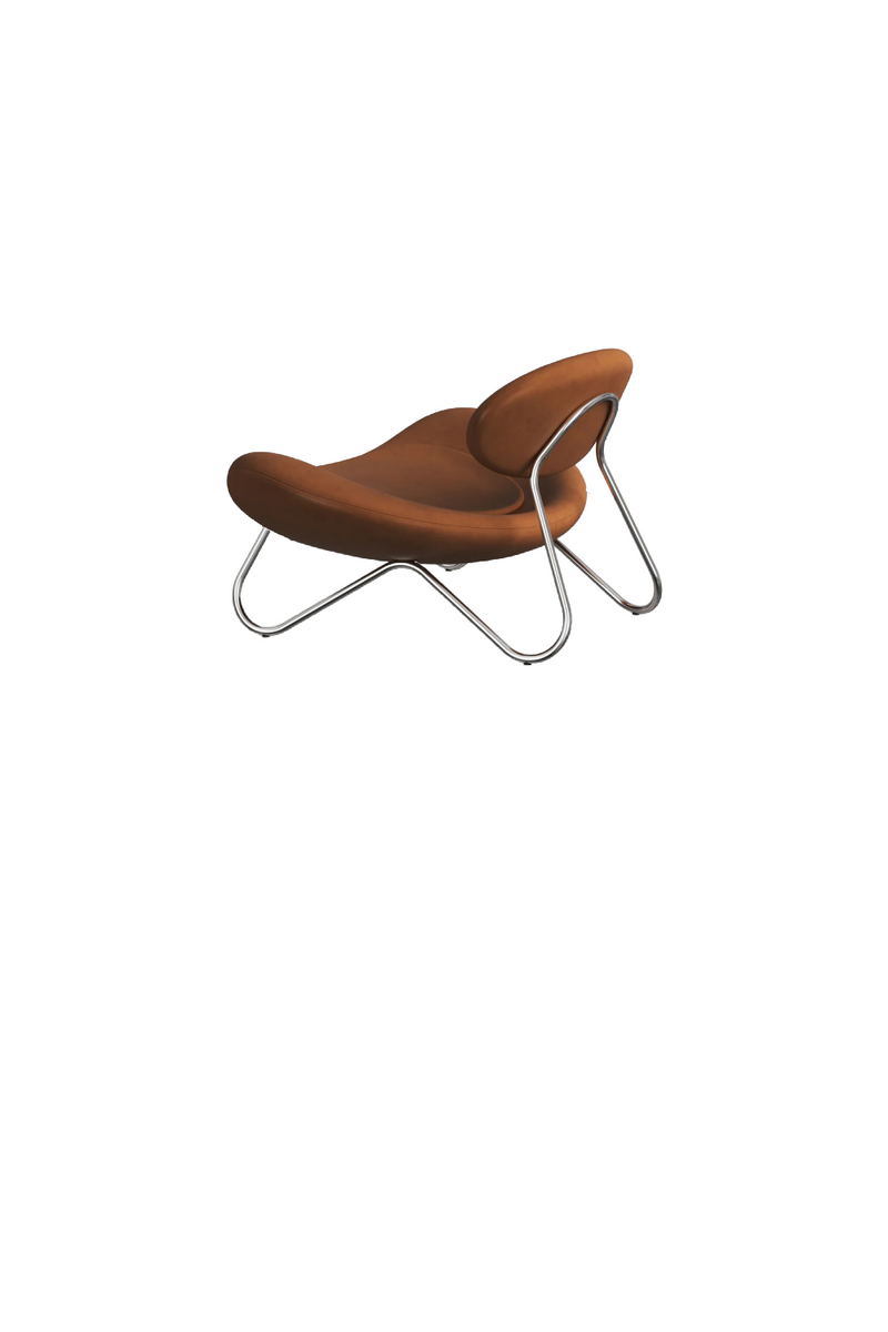 Brown Leather Modern Lounge Chair | WOUD Meadow | Woodfurniture.com