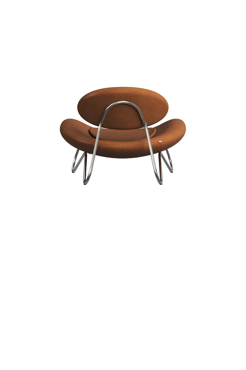 Brown Leather Modern Lounge Chair | WOUD Meadow | Woodfurniture.com