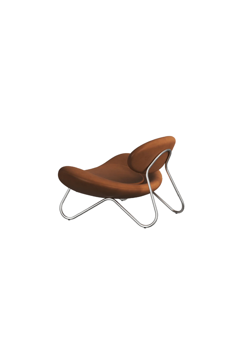 Brown Leather Modern Lounge Chair | WOUD Meadow | Woodfurniture.com