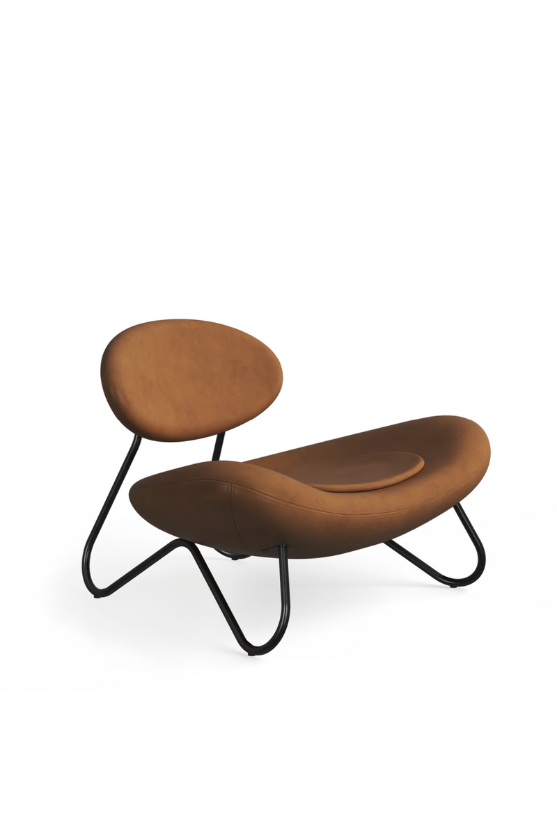 Brown Leather Modern Lounge Chair | WOUD Meadow | Woodfurniture.com