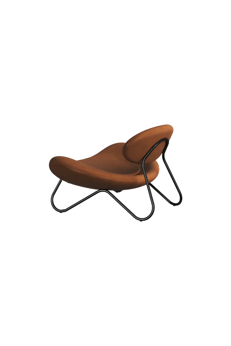 Brown Leather Modern Lounge Chair | WOUD Meadow | Woodfurniture.com