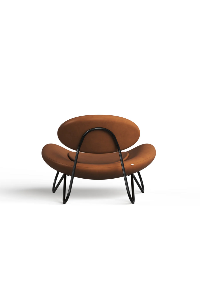 Brown Leather Modern Lounge Chair | WOUD Meadow | Woodfurniture.com