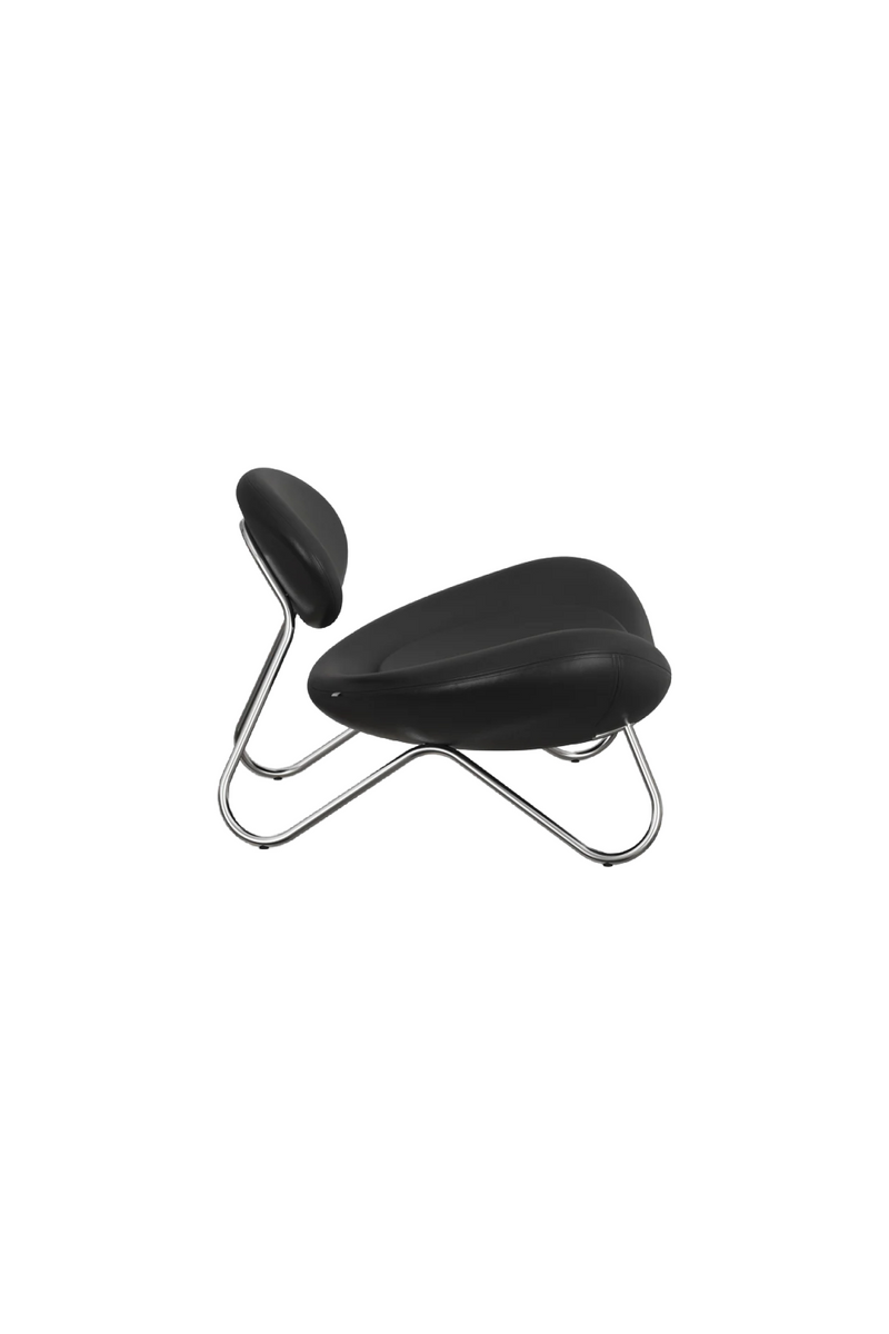 Black Leather Modern Lounge Chair | WOUD Meadow | Woodfurniture.com