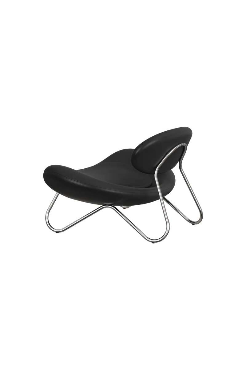 Black Leather Modern Lounge Chair | WOUD Meadow | Woodfurniture.com