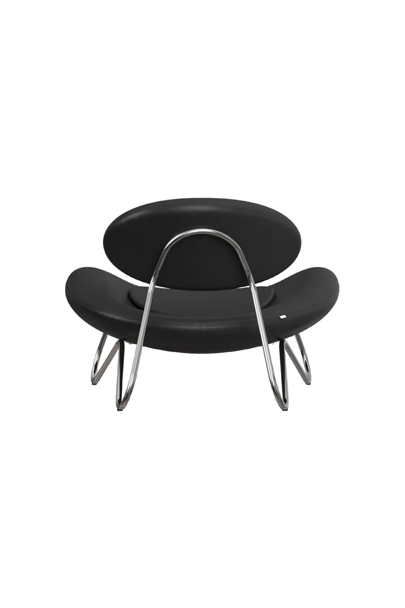 Black Leather Modern Lounge Chair | WOUD Meadow | Woodfurniture.com