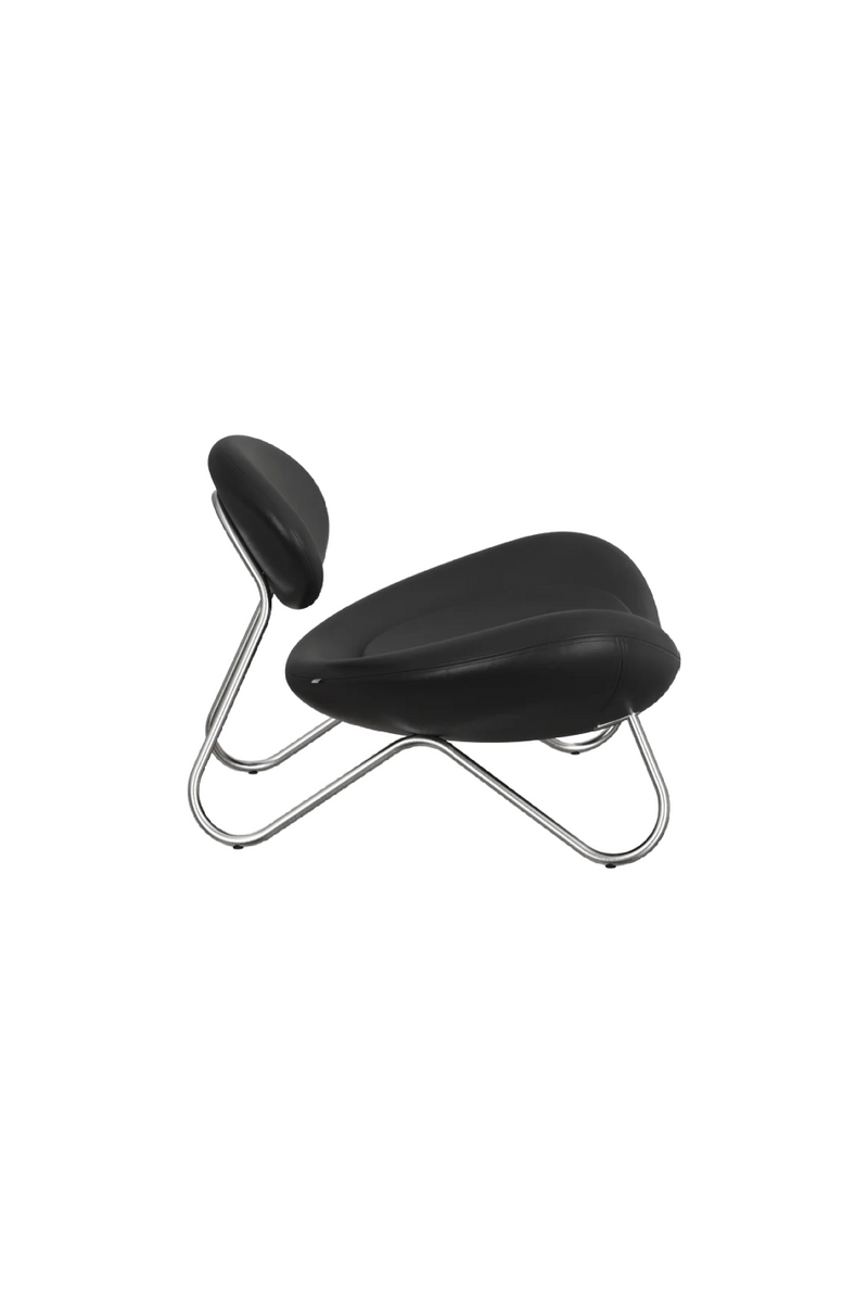 Black Leather Modern Lounge Chair | WOUD Meadow | Woodfurniture.com